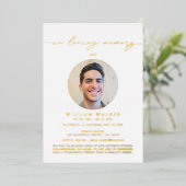 LUXUS Foto Feier des Lebens Folieneinladung (Stehend vorne)