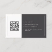 Luxus-Foto-Monogramm-QR-Code-Designer Visitenkarte (Rückseite)
