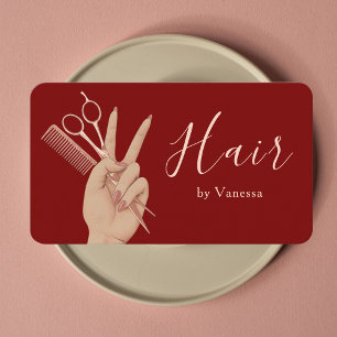 Luxus-Friseur Hairstylist Friseur Elegant Visitenkarte
