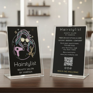 Luxus-Friseur-Schönheitssalon Modern Schwarz Flyer