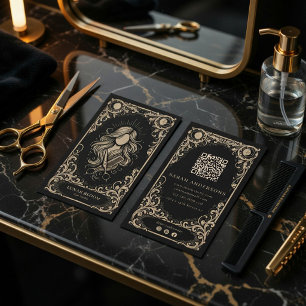 Luxus-Friseur Vintage Celestial Salon Visitenkarte