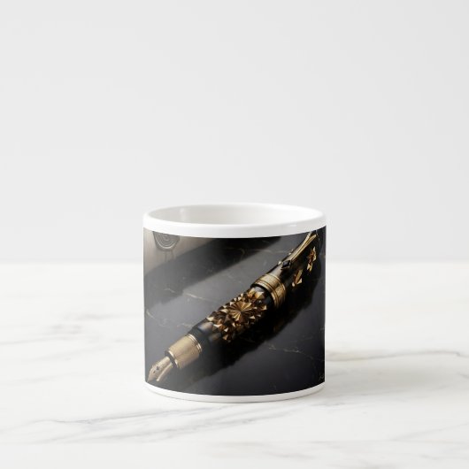 Luxus-Füllfederhalter-Kunst-Kaffeetasse Espressotasse (Vorderseite)