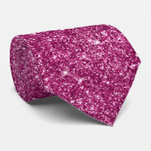 Luxus Funkelnd Dark Magenta Glitzer Krawatte (Gerollt)