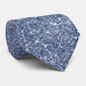 Luxus Funkelnd Dusty Blue Glitzer Krawatte (Gerollt)