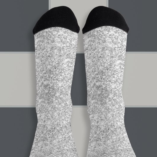 Luxus Funkelnd Light Silver Gray Glitzer Socken