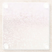 Luxus funkelnde rosa Ombre Glitzer-Steigung Glasuntersetzer (Rückseite)