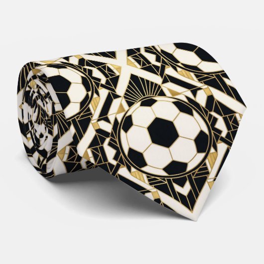 Luxus-Fußball | Art Deco-Muster Krawatte (Gerollt)