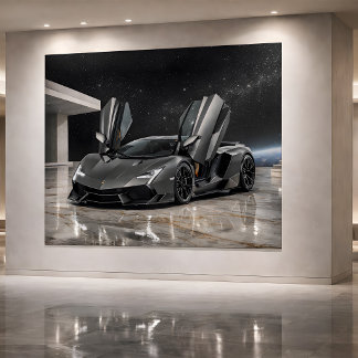 Luxus Futuristischer Hypercar Kunst Karte