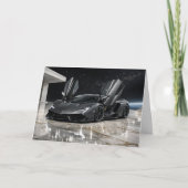 Luxus Futuristischer Hypercar Kunst Karte (Vorderseite)