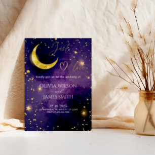  Luxus-Galaxie-Hochzeit - Sternennacht-Party Einladung