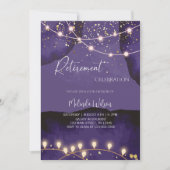 Luxus Galaxy Retirement Party - Starry Night Einladung (Vorderseite)