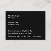 Luxus-Garage-Türservice Visitenkarte (Rückseite)