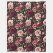 Luxus-Gartenrosen-Blumenkunst Fleecedecke (Vorderseite)