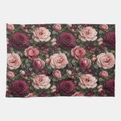 Luxus-Gartenrosen-Blumenkunst Geschirrtuch (Horizontal)