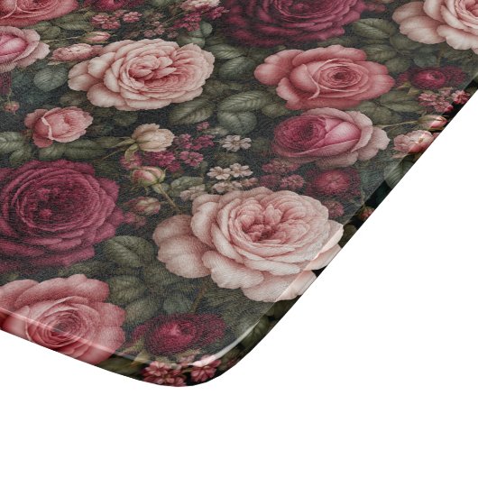 Luxus-Gartenrosen-Blumenkunst Schneidebrett (Ecke)