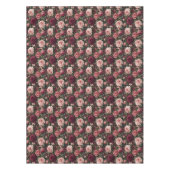 Luxus-Gartenrosen-Blumenkunst Tischdecke (Vorderseite)