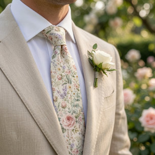 Luxus-Gartenrosen-Hochzeit Krawatte