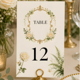 Luxus-Geheimgarten-Hochzeitstisch-Nummern Einladung