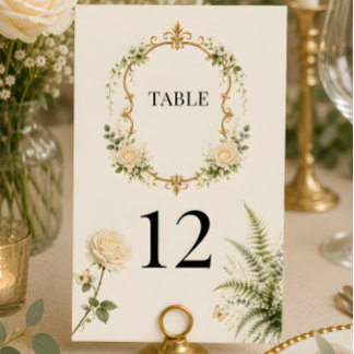 Luxus-Geheimgarten-Hochzeitstisch-Nummern Einladung