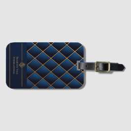 Luxus-Gepäckanhänger in Navy Gold mit Personalisie Gepäckanhänger