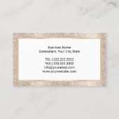 Luxus gequilt moderne Gold Custom Foto Visitenkarte (Rückseite)