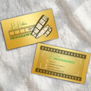 Luxus-Geschäftskarte für Fotografie aus Gold Visitenkarte