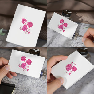 Luxus-Geschäftskarten mit rosa floralem Muster Visitenkarte