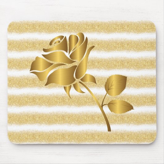 Luxus-Geschenk für Bläserweiße Glitzer Mousepad (Vorne)