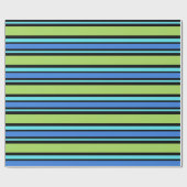 Luxus-Geschenkpackung Blau grüne schwarze Liegestü Geschenkpapier (Flach)