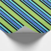 Luxus-Geschenkpackung Blau grüne schwarze Liegestü Geschenkpapier (Ecke)