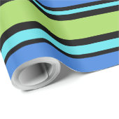 Luxus-Geschenkpackung Blau grüne schwarze Liegestü Geschenkpapier (Rolleneckpunkt)