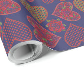 Luxus-Geschenkpackung: Herz und Rose Valentine, Bl Geschenkpapier (Rolleneckpunkt)