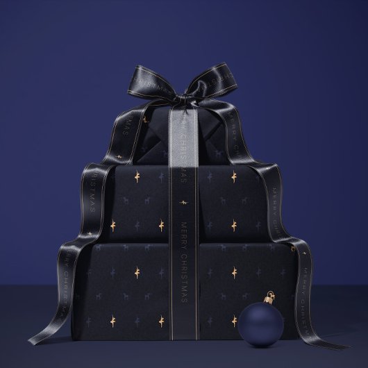 Luxus-Geschenkpapier in Marineblau Geschenkpapier