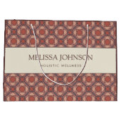 Luxus-Geschenktasche aus Papier mit geometrischem  Große Geschenktüte (Rückseite)