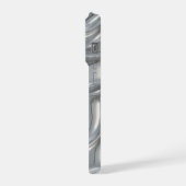 Luxus-Geschmolzenes Silber Flüssig-Chrom 3D Metall iPhone Hülle (Linke Seite)