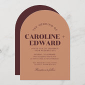 Luxus gestreift Arched Wedding Einladung (Vorne/Hinten)