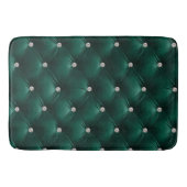 Luxus Glam Green Imitats Velvet Badematte (Vorderseite)