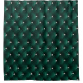 Luxus Glam Green Imitats Velvet Duschvorhang (Vorderseite)