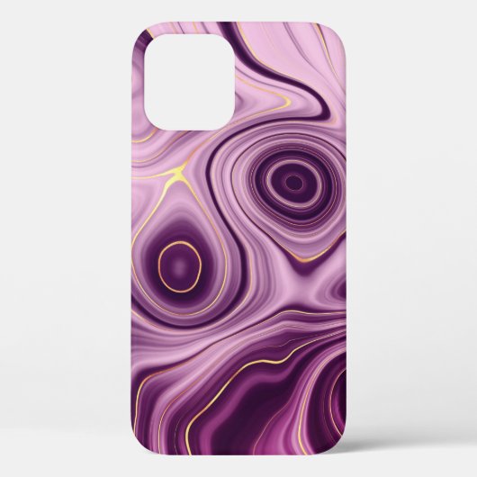 Luxus Glam Light Lila Farbgebung Abstraktes Muster Case-Mate iPhone Hülle (Rückseite)
