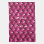Luxus Glam Pink Imitate Velvet Geschirrtuch (Vertikal)