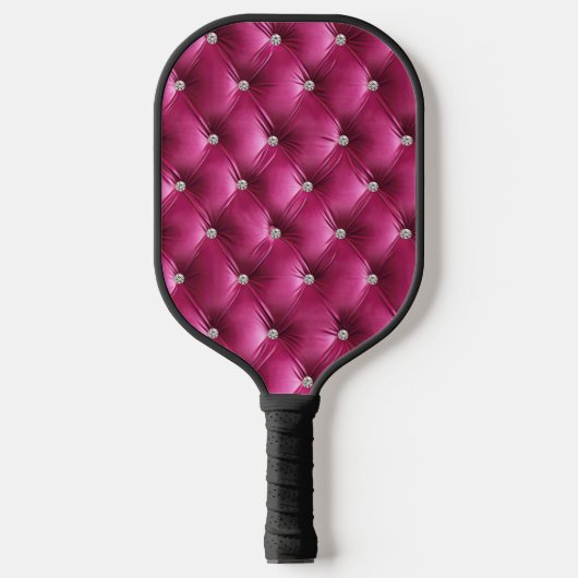 Luxus Glam Pink Imitate Velvet Pickleball Schläger (Vorderseite)