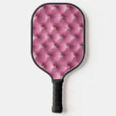 Luxus Glam Pink Imitate Velvet Pickleball Schläger (Rückseite)