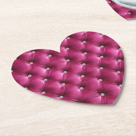 Luxus Glam Pink Imitate Velvet Untersetzer (angewinkelt)