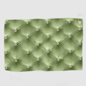 Luxus Glam Sage Green Imitats Velvet Golfhandtuch (Horizontal)