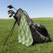 Luxus Glam Sage Green Imitats Velvet Golfhandtuch (Gras)