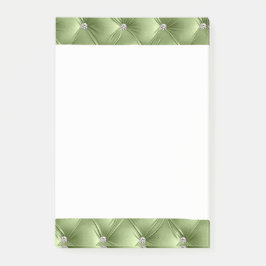 Luxus Glam Sage Green Imitats Velvet Post-it Klebezettel