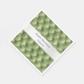 Luxus Glam Sage Green Imitats Velvet Serviette (Ecke)