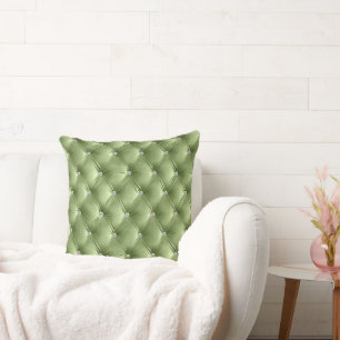 Luxus-Glam-Sage-Grün-falscher Samt Kissen