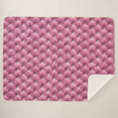 Luxus Glam Soft Pink Imitate Velvet Sherpadecke (Vorderseite (Horizontal))