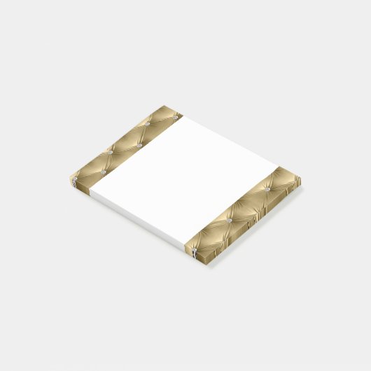 Luxus Glam Soft Warm Gold Imitate Velvet Post-it Klebezettel (angewinkelt)